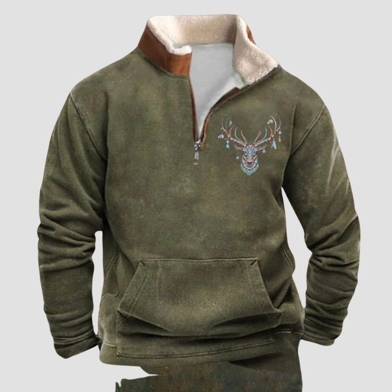Holm™ | Sweater med kvart lynlås