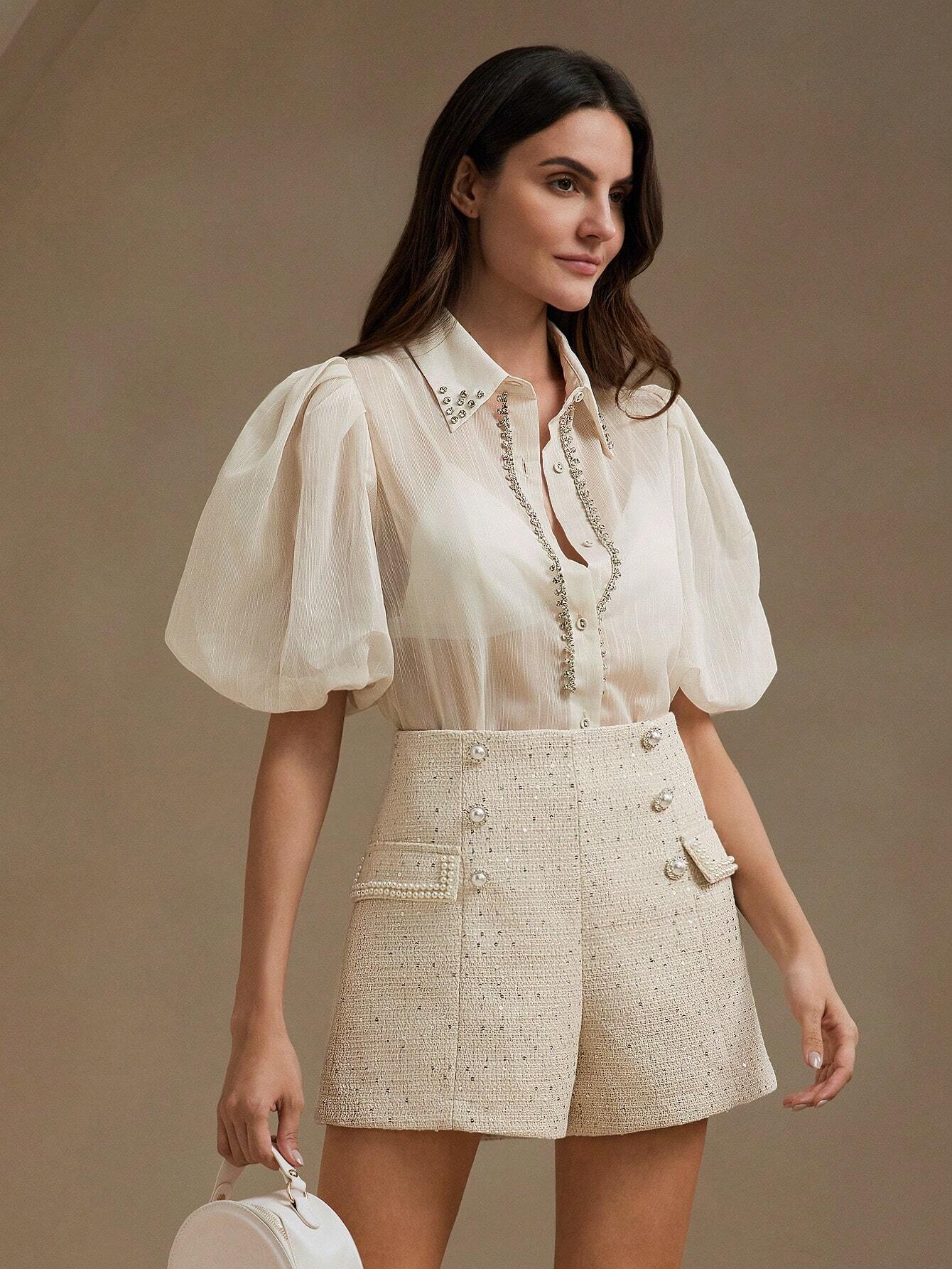 Julienne | Broderet Chic Bukser