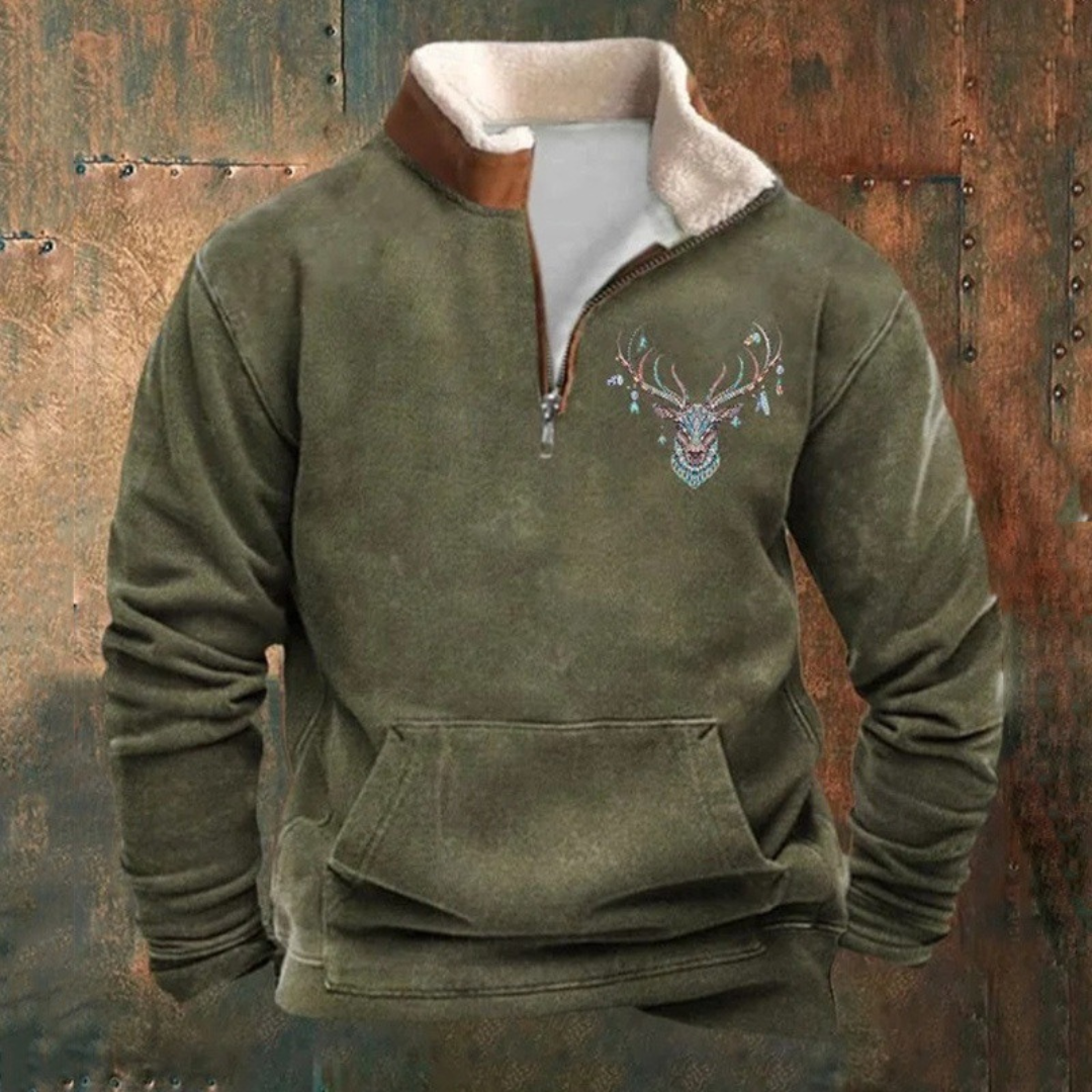 Holm™ | Sweater med kvart lynlås
