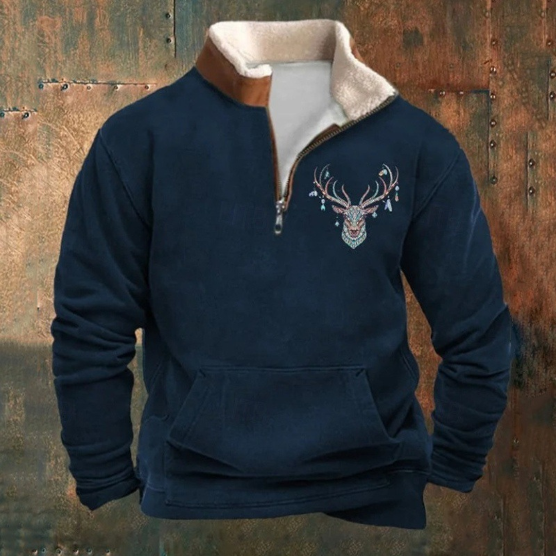 Holm™ | Sweater med kvart lynlås