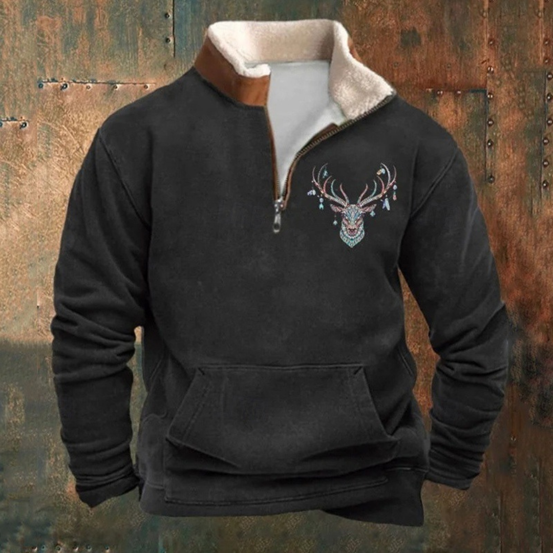 Holm™ | Sweater med kvart lynlås