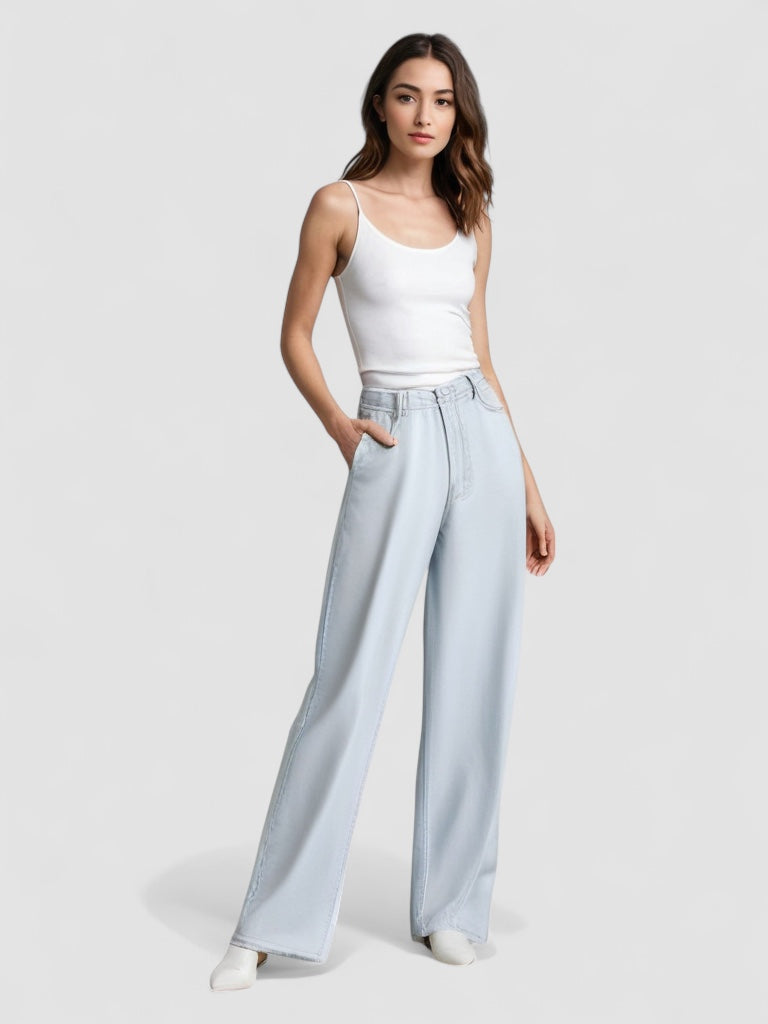 Holm™ | Udsvingende Jeans Blå Gletsjer