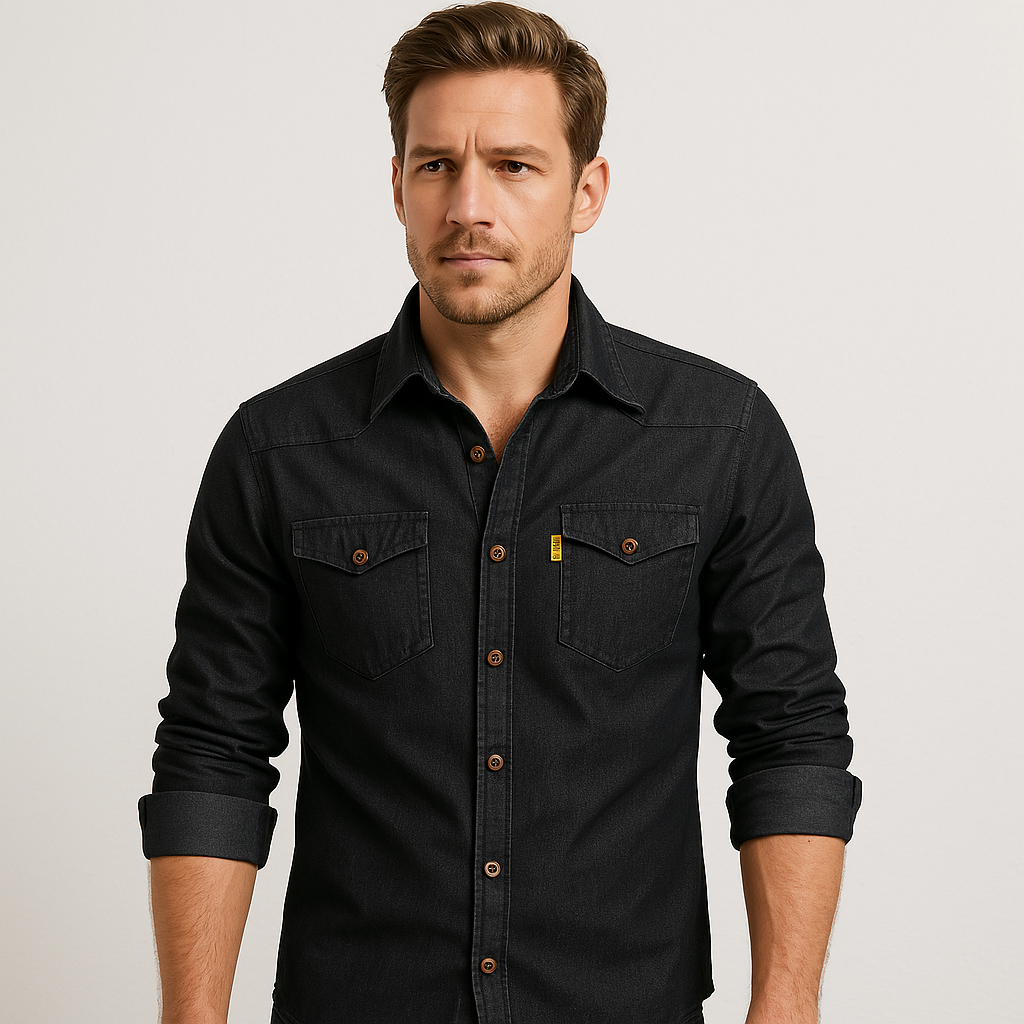 Holm™ | Klassisk Denim Skjorte
