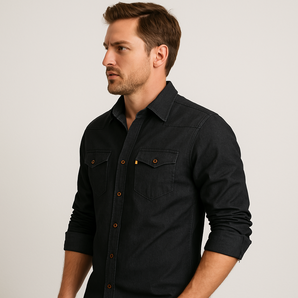 Holm™ | Klassisk Denim Skjorte