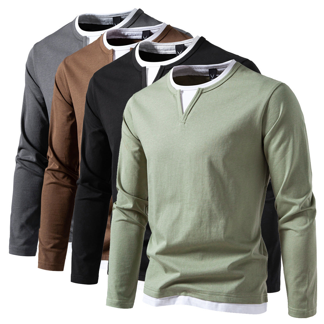 Holm™ | T-shirt med lange ærmer og V-hals, moderne stil