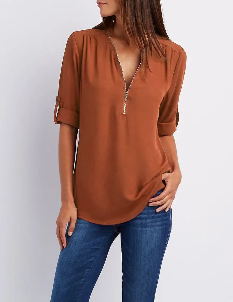 Holm™ | Ronja – Elegant top med lynlås