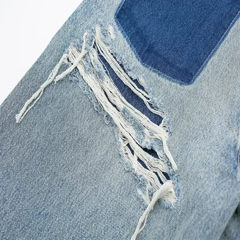 Holm™ | Jean Patchwork Zdestroyed