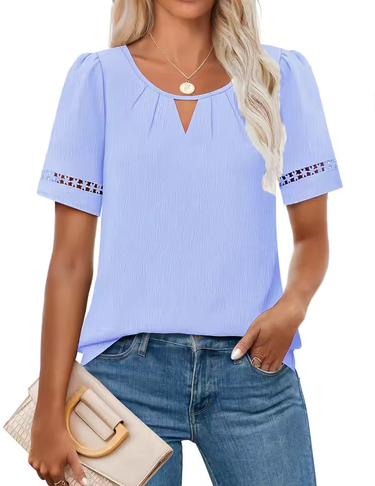 Mette | Ylva – Luftig top med spidsdetaljer