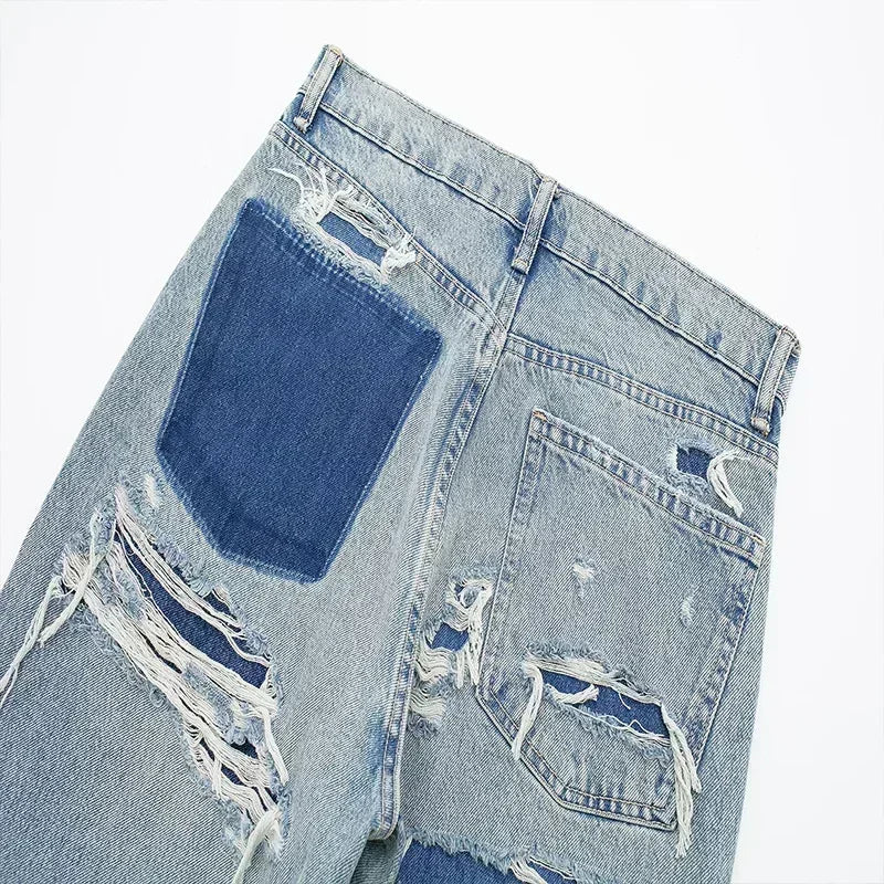 Holm™ | Jean Patchwork Zdestroyed