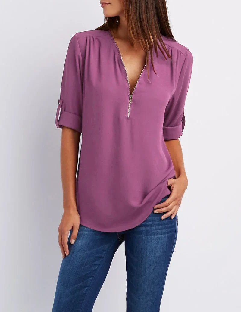 Holm™ | Ronja – Elegant top med lynlås