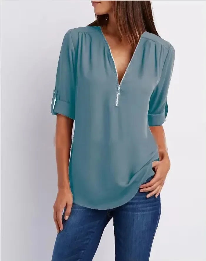 Holm™ | Ronja – Elegant top med lynlås