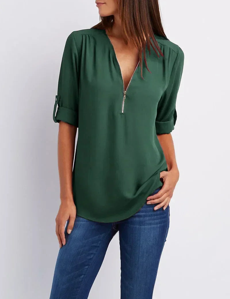 Holm™ | Ronja – Elegant top med lynlås