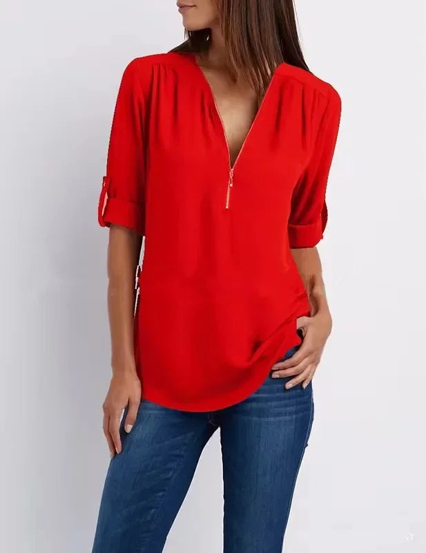 Holm™ | Ronja – Elegant top med lynlås