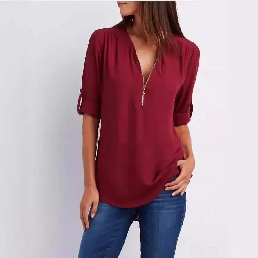 Holm™ | Ronja – Elegant top med lynlås