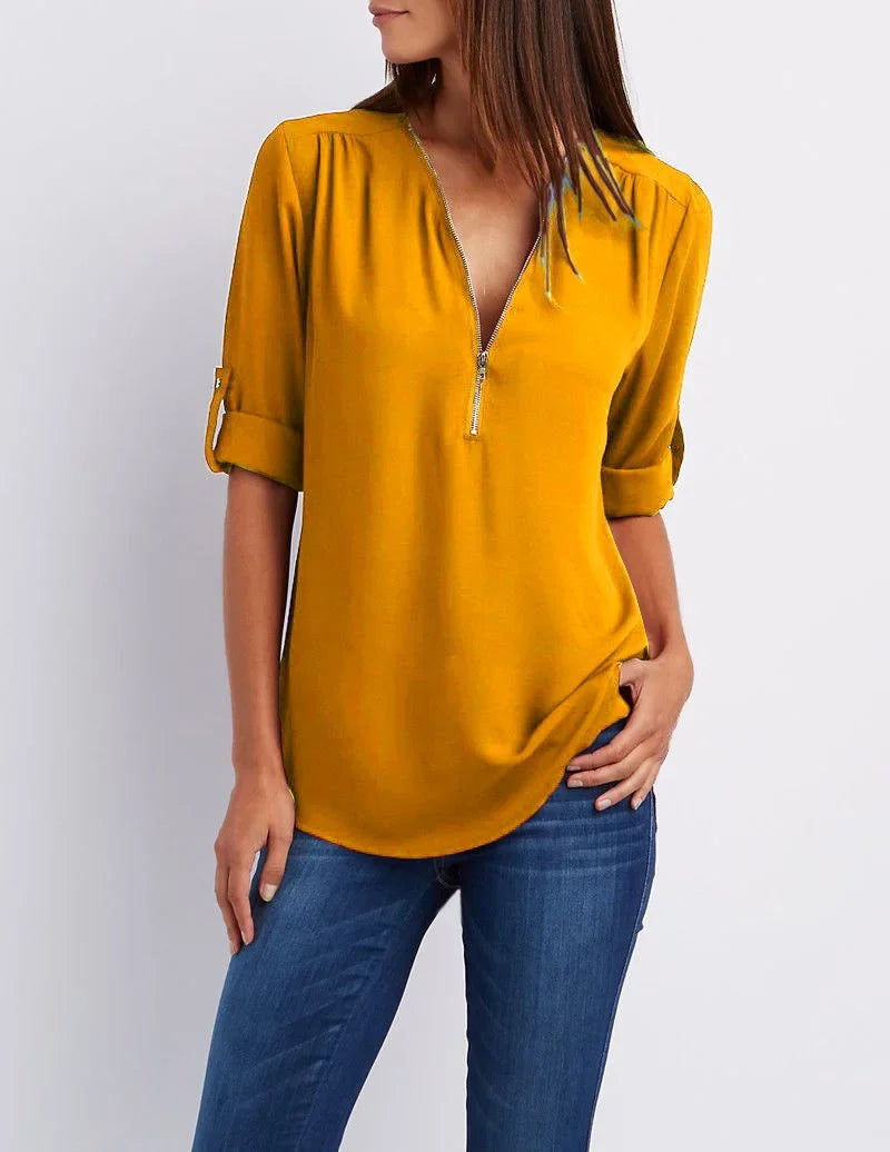 Holm™ | Ronja – Elegant top med lynlås