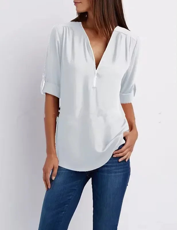 Holm™ | Ronja – Elegant top med lynlås