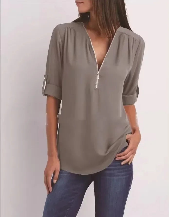 Holm™ | Ronja – Elegant top med lynlås