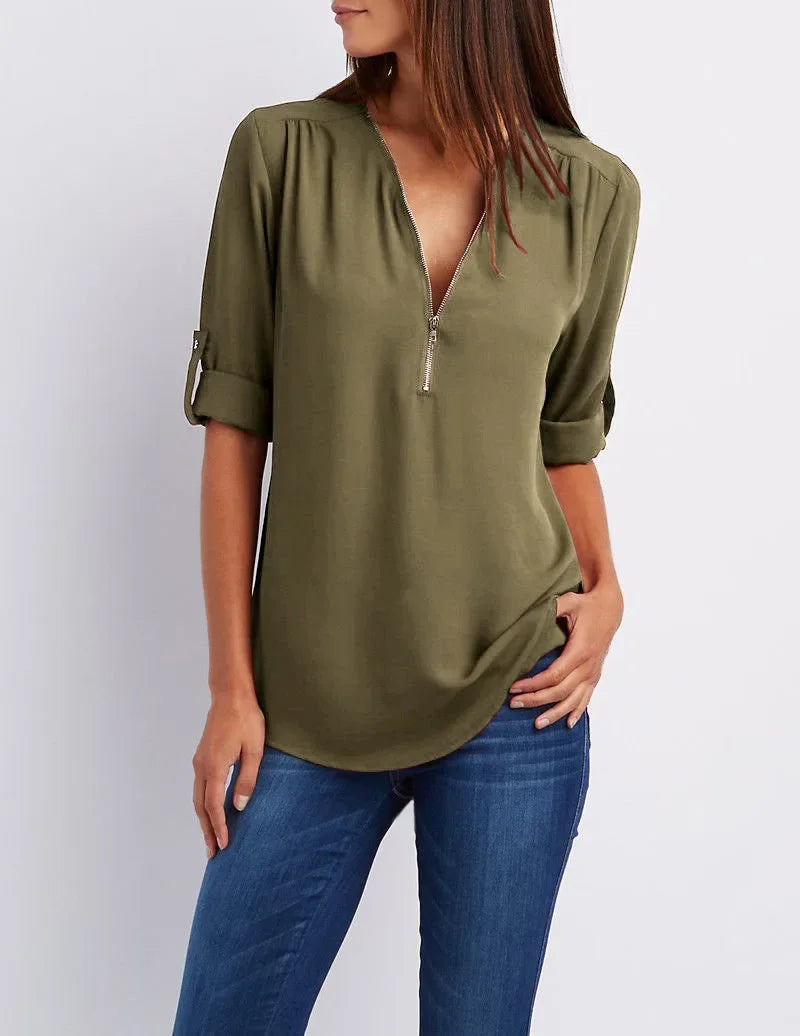 Holm™ | Ronja – Elegant top med lynlås