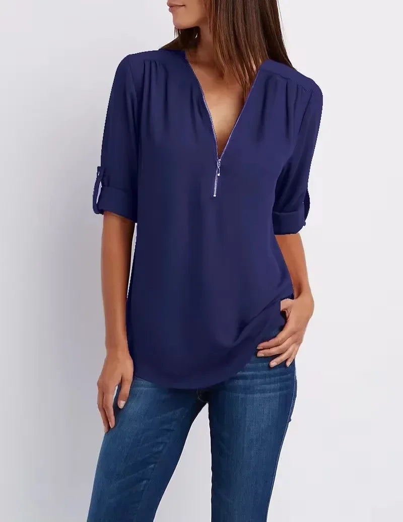 Holm™ | Ronja – Elegant top med lynlås