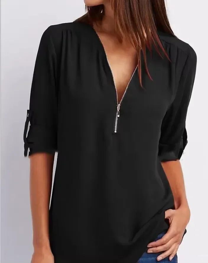Holm™ | Ronja – Elegant top med lynlås