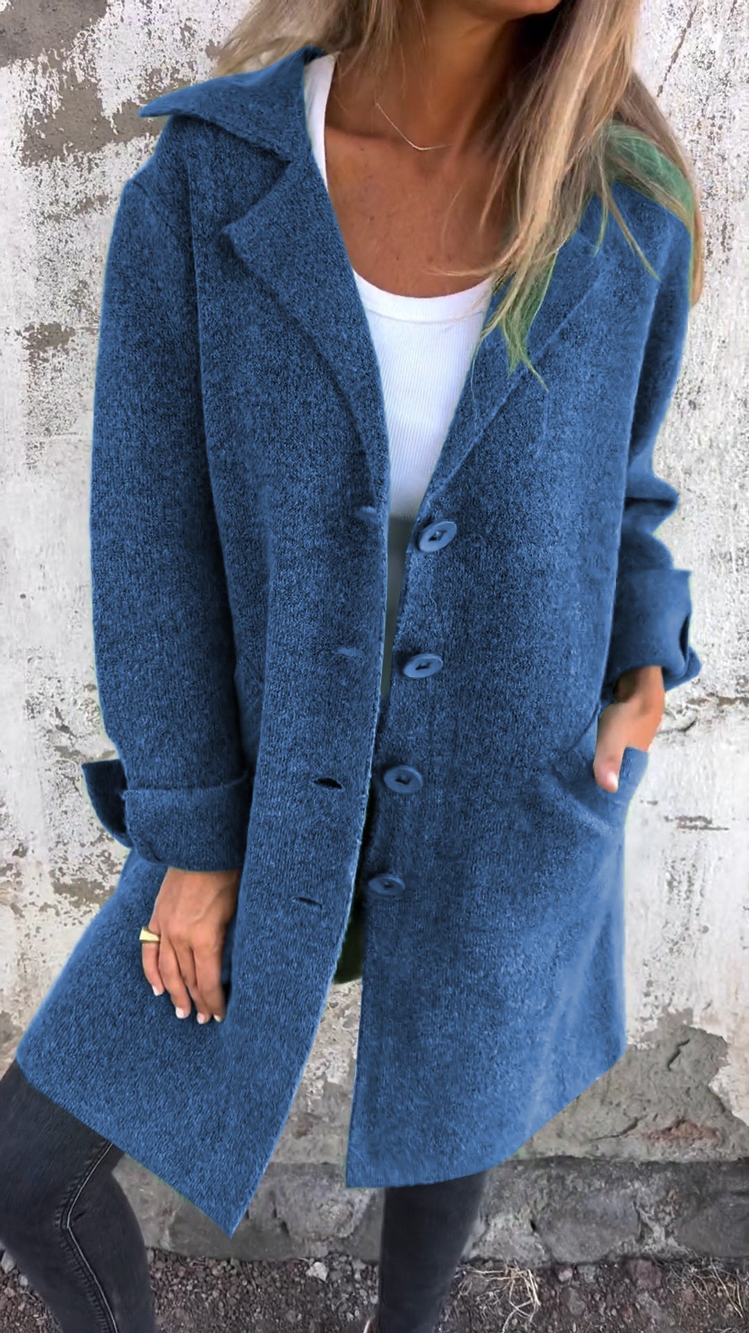 Holm™ | Casual Lang Frakke Med Manchetter