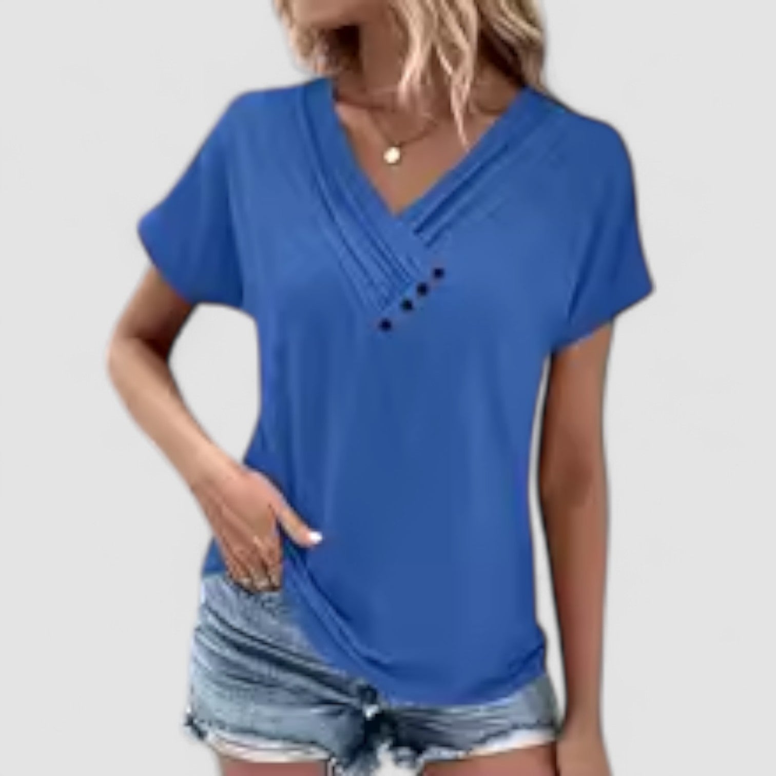 Mette | Linnéa – Foldet top med knapper