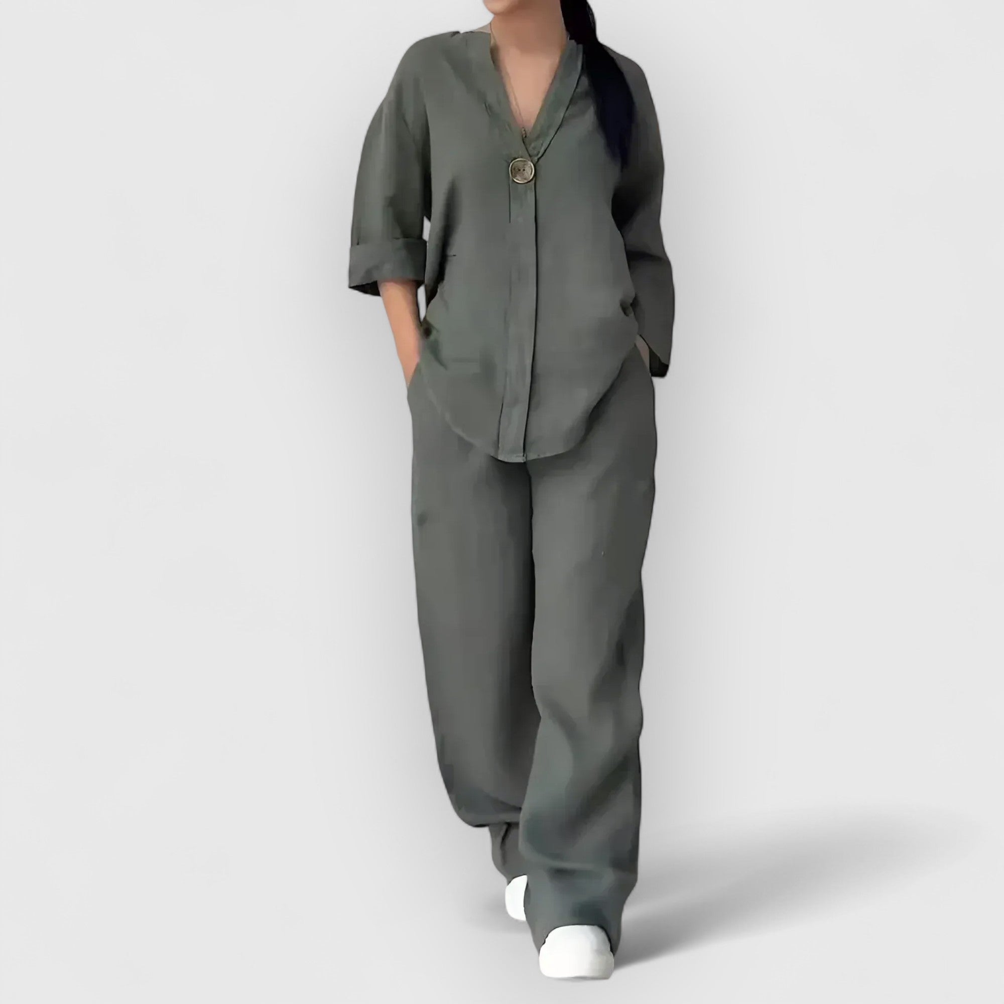 Mette | Margherita – To-delt linned sæt i afslappet, elegant stil