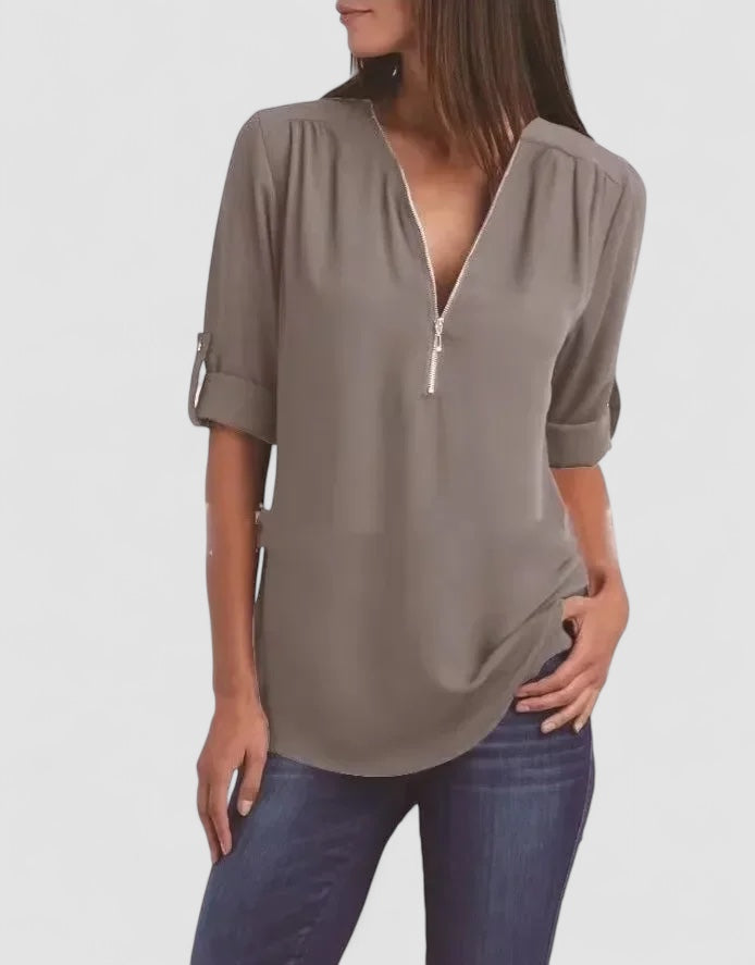 Holm™ | Ronja – Elegant top med lynlås