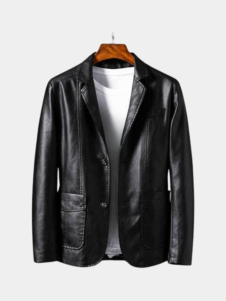 Jonas™ | Karamelfarvet Læderjakke