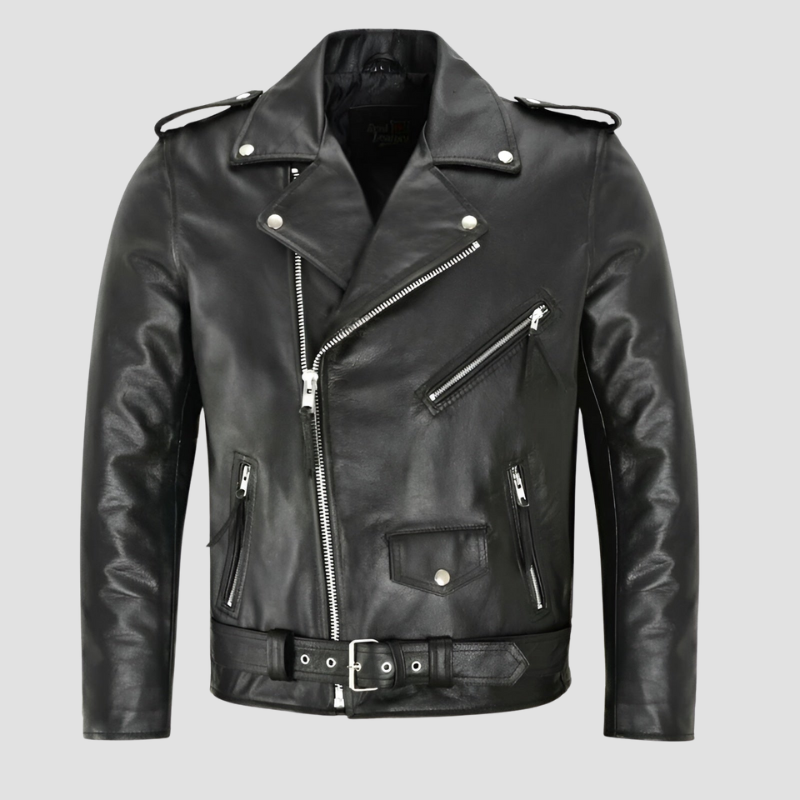 Holm™ | Klassisk Biker Læderjakke