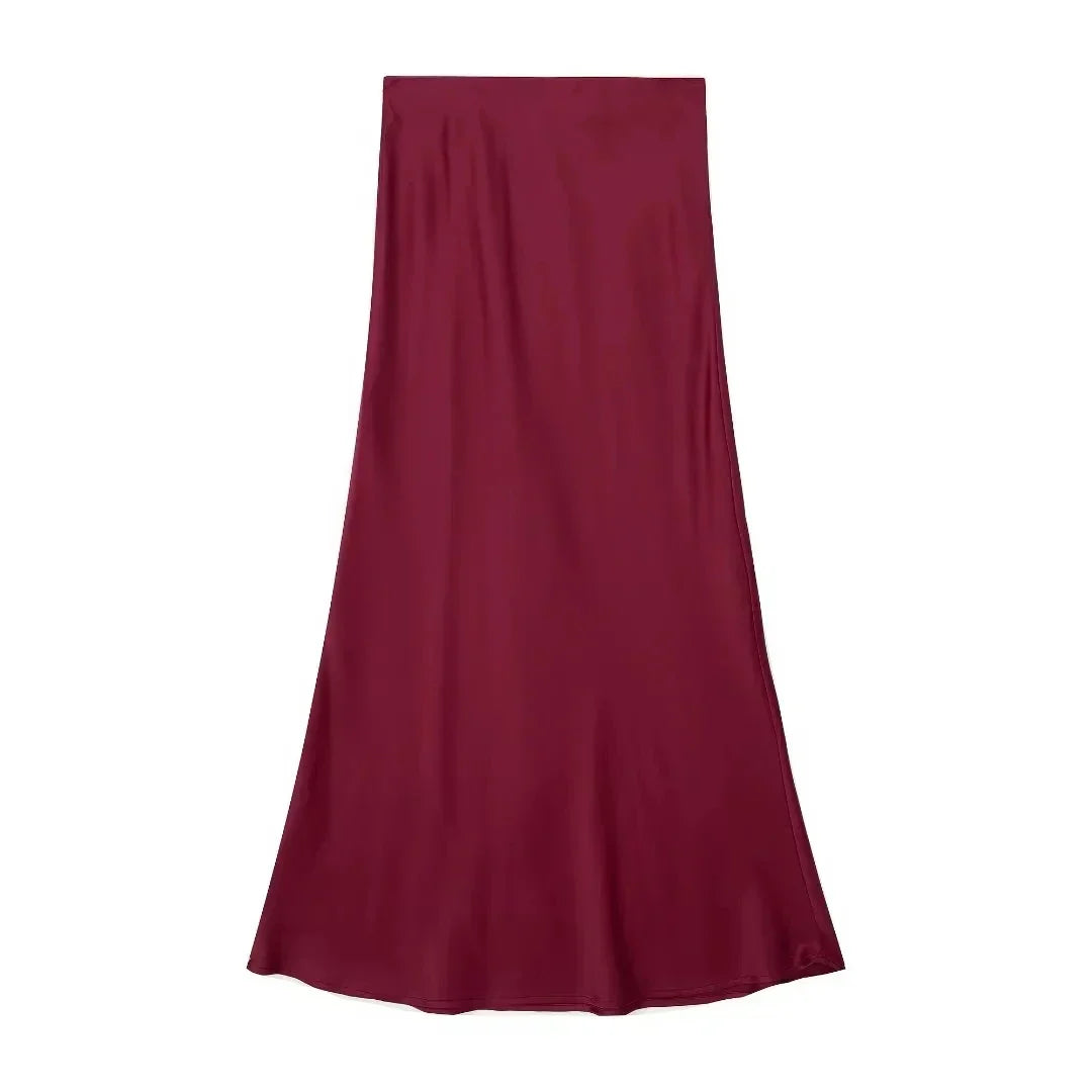 Justine | La Jupe Maxi Satin