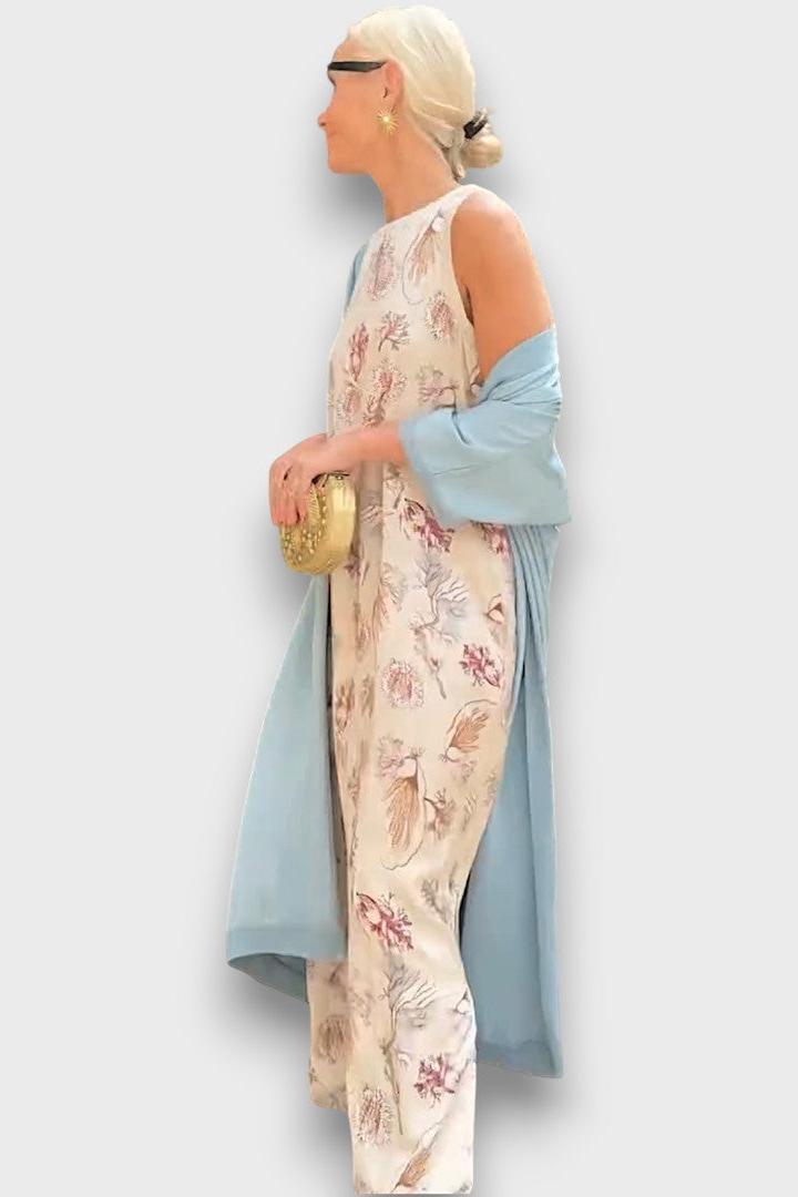 Signe | Blomstret langkjole