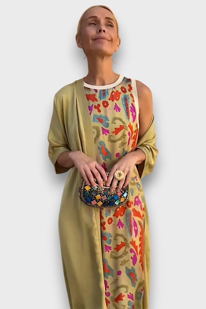 Signe | Blomstret langkjole