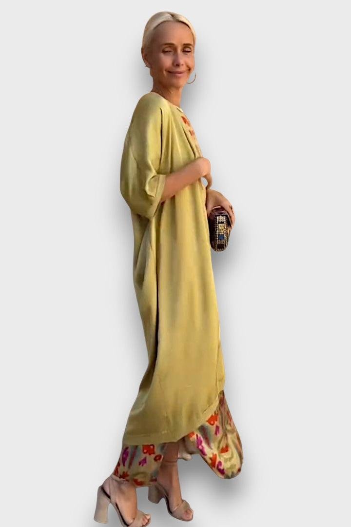 Signe | Blomstret langkjole