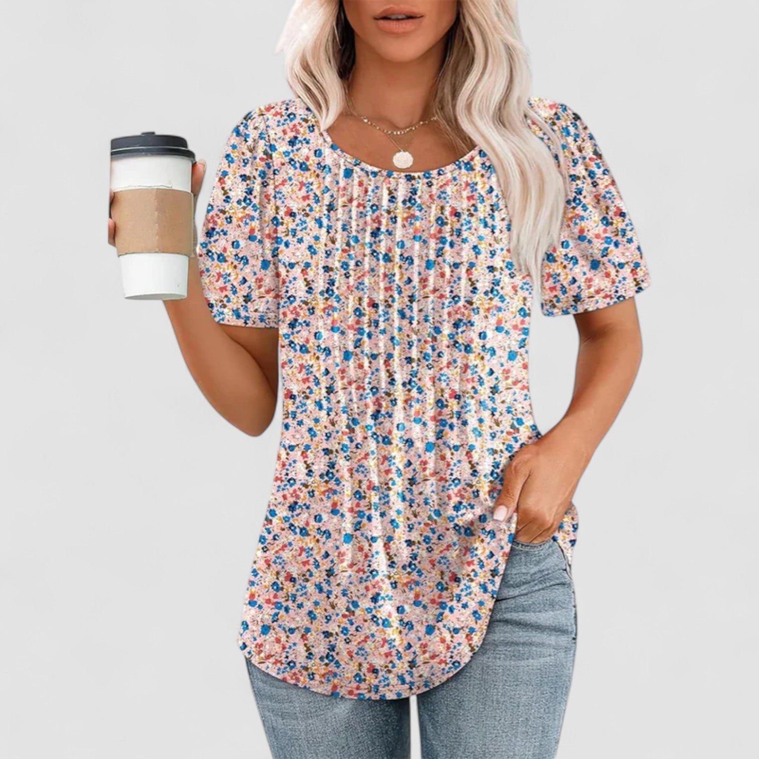 Mette | Linna – Langærmet bluse i blød viskose