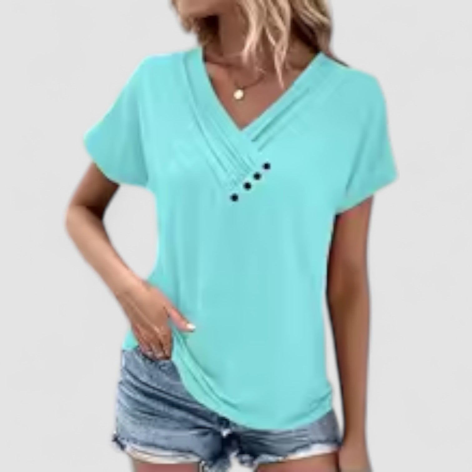 Mette | Linnéa – Foldet top med knapper