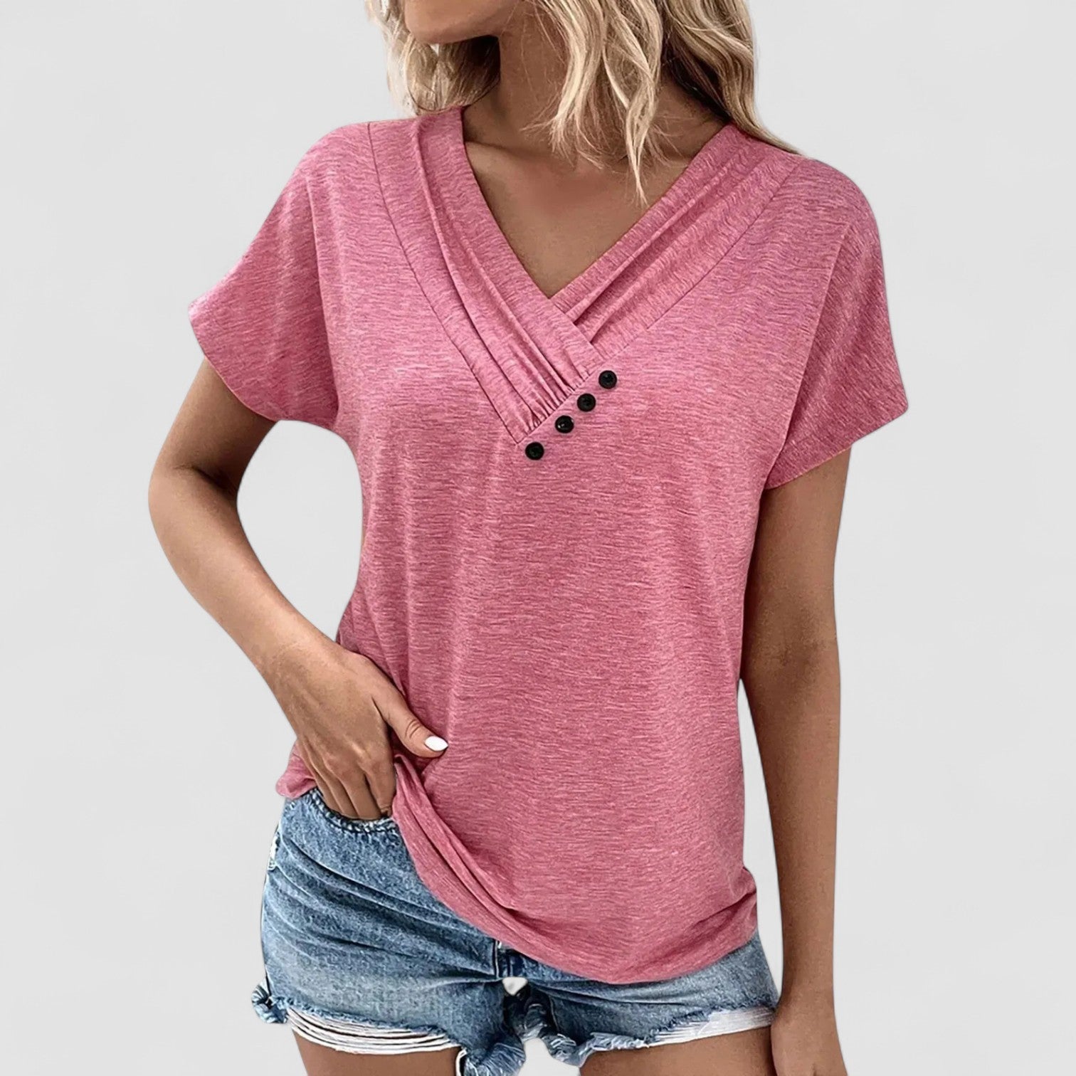 Mette | Linnéa – Foldet top med knapper