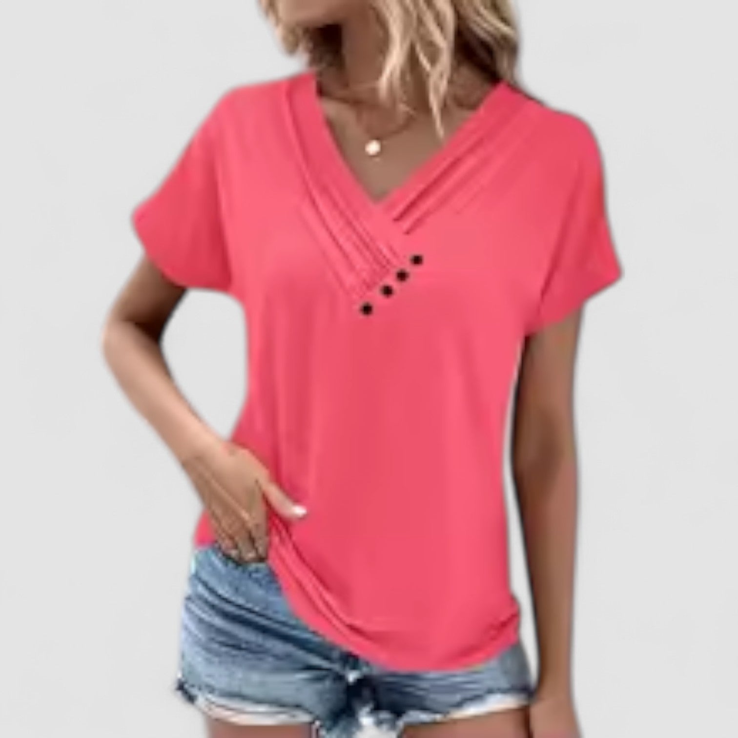 Mette | Linnéa – Foldet top med knapper