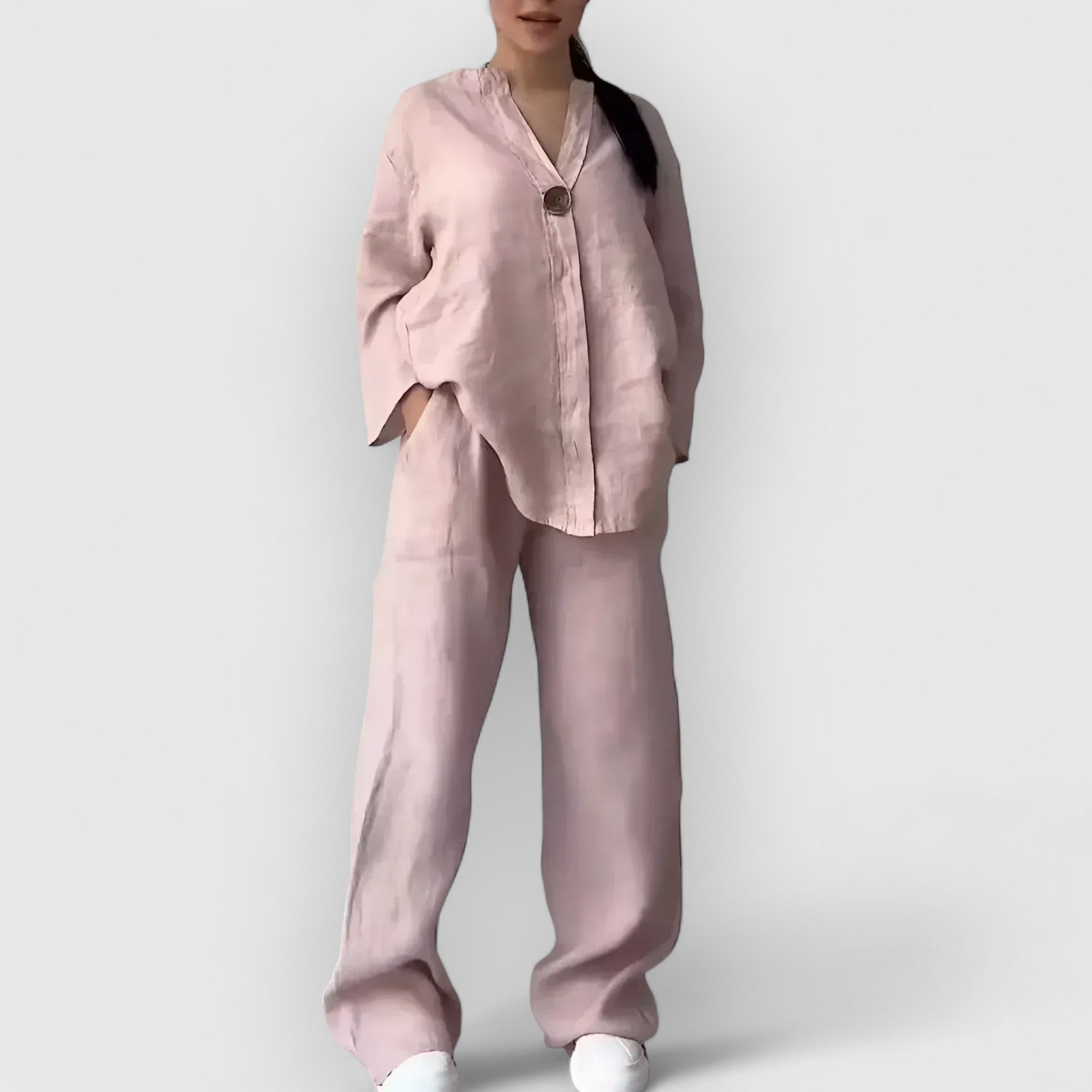 Mette | Margherita – To-delt linned sæt i afslappet, elegant stil