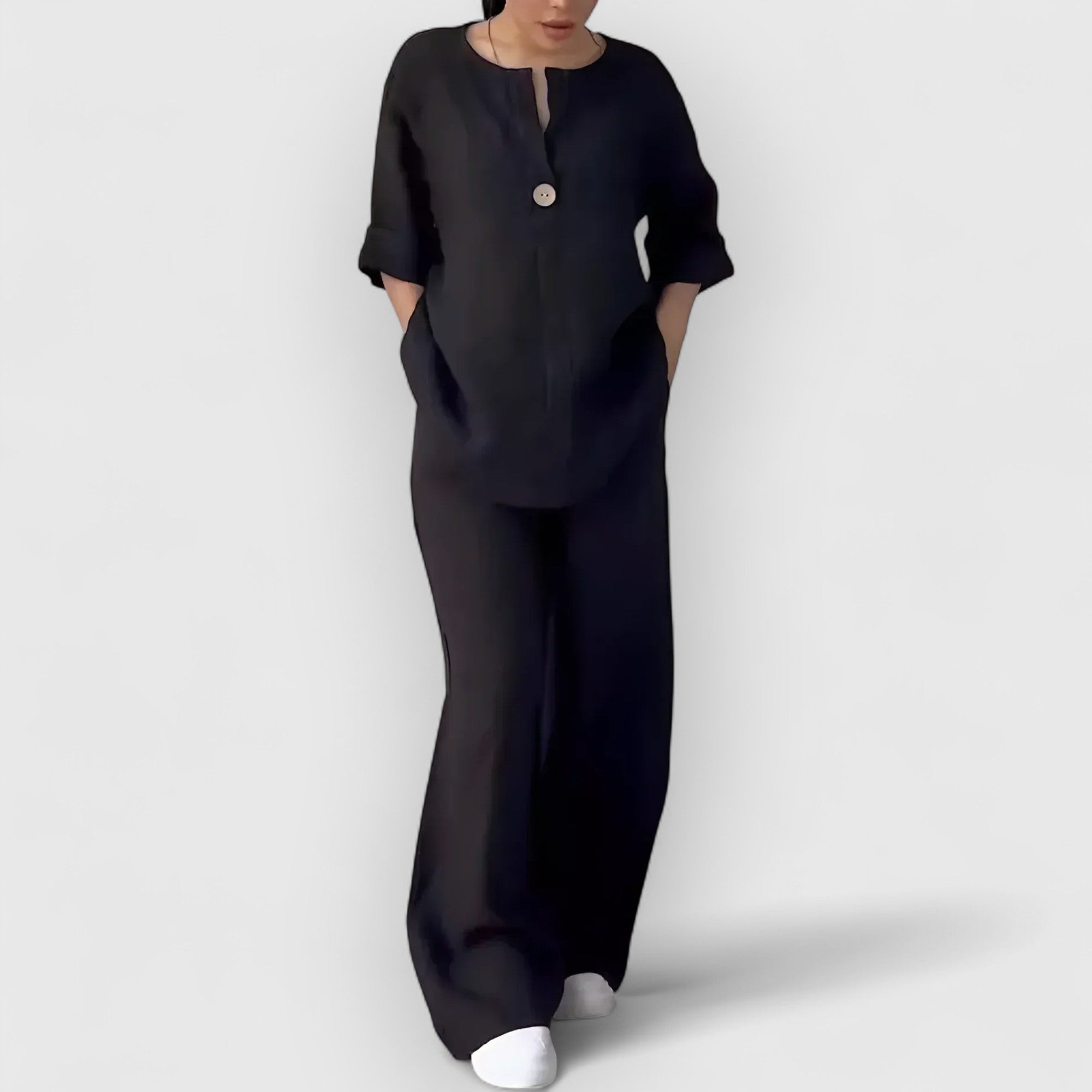 Mette | Margherita – To-delt linned sæt i afslappet, elegant stil