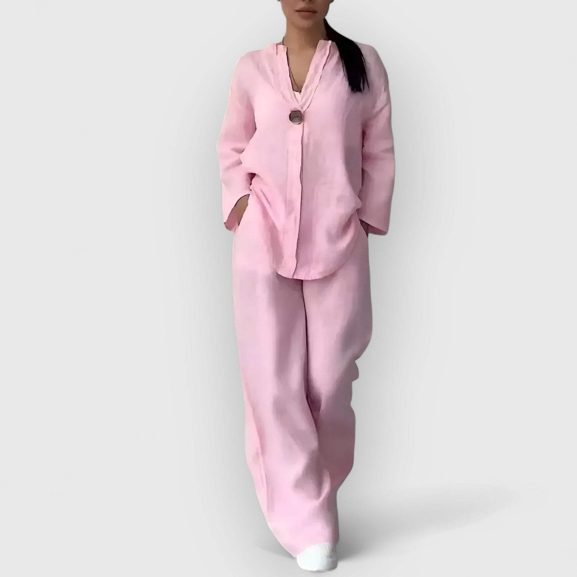 Mette | Margherita – To-delt linned sæt i afslappet, elegant stil